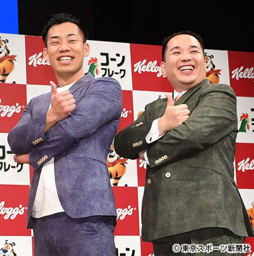  「ミルクボーイ」の駒場孝（左）と内海崇