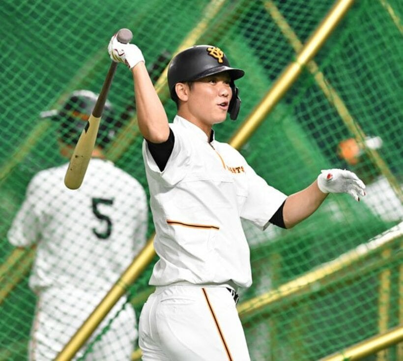  打撃練習には参加した巨人・坂本