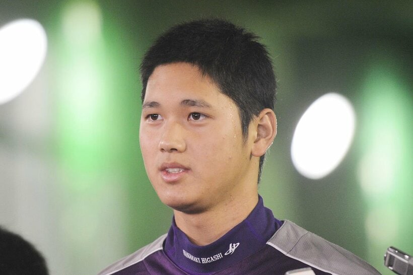 花巻東高校時代の大谷翔平（２０１２年）