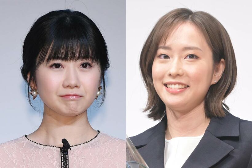 福原愛（左）と石川佳純.
