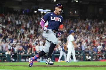 初回に先制弾を放ったアーロン・ジャッジ（ロイター）