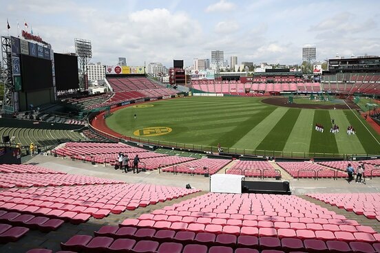 楽天の新人合同自主トレは、10日からは本拠地ではなく海外で行われている（写真は楽天モバイルパーク宮城）
