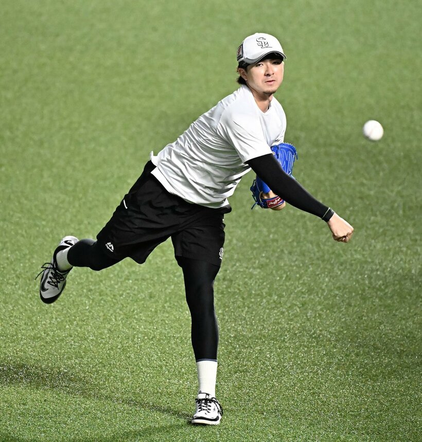 登録を外れ、調整中のソフトバンク・上沢直之