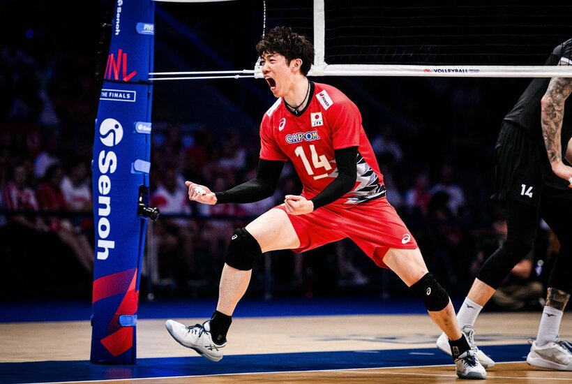大活躍の石川祐希（Ｖｏｌｌｅｙｂａｌｌ　Ｗｏｒｌｄ提供）