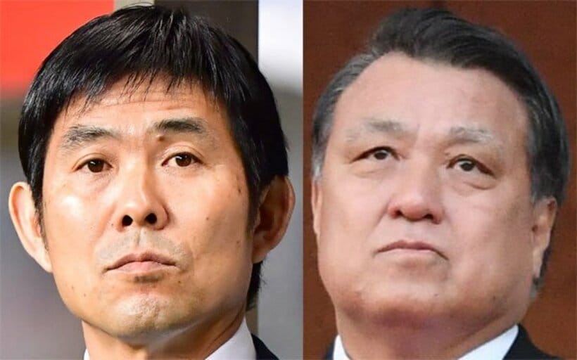  日本代表・森保監督（左）とＪＦＡ田嶋会長はどう聞くか…