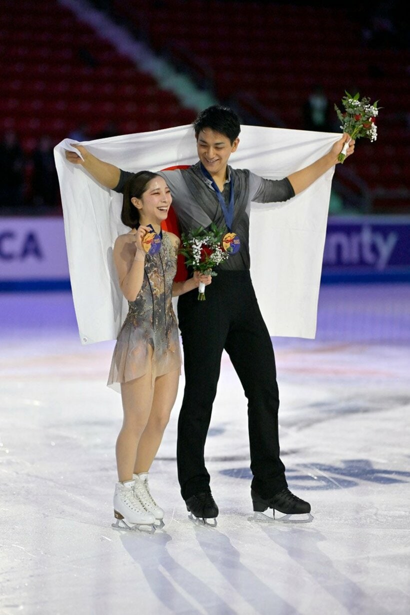 優勝した三浦璃来、木原龍一組（ロイター）