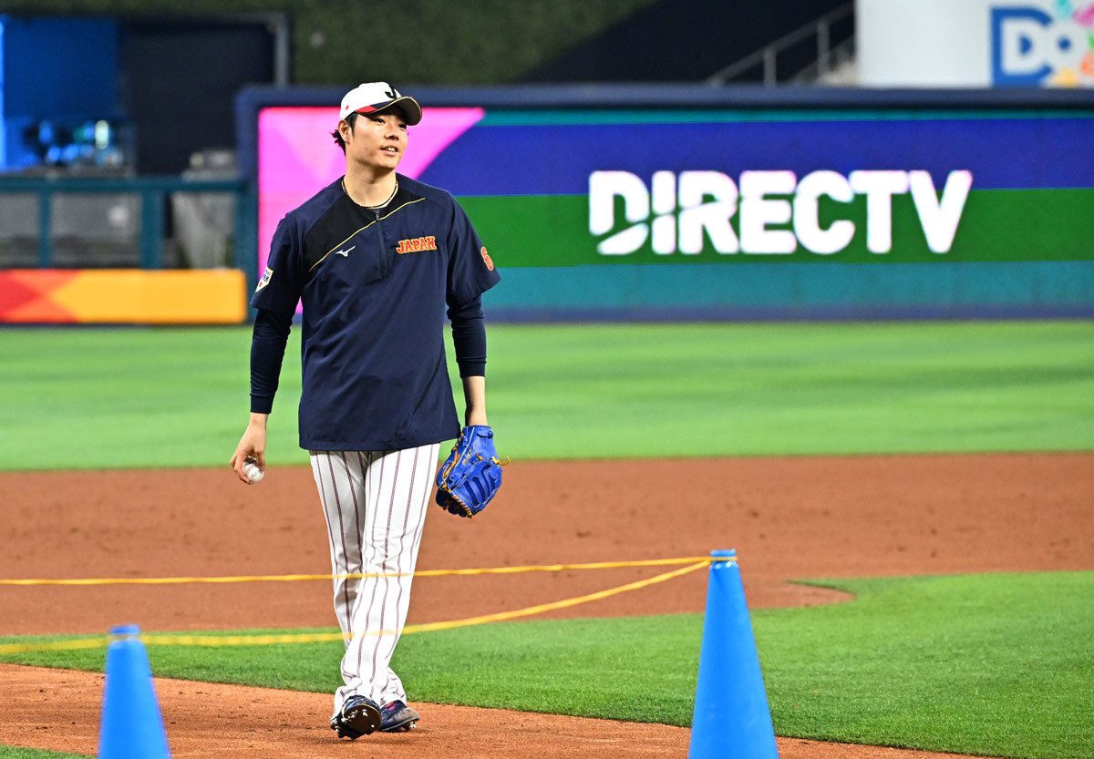 WBC】まずは一安心？ 別便でマイアミ入りの松本裕樹が全体練習参加