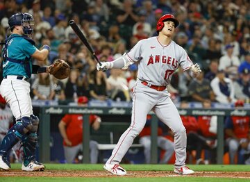  １安打を放つも４三振を喫した大谷翔平（ロイター＝USA TODAY Sports）