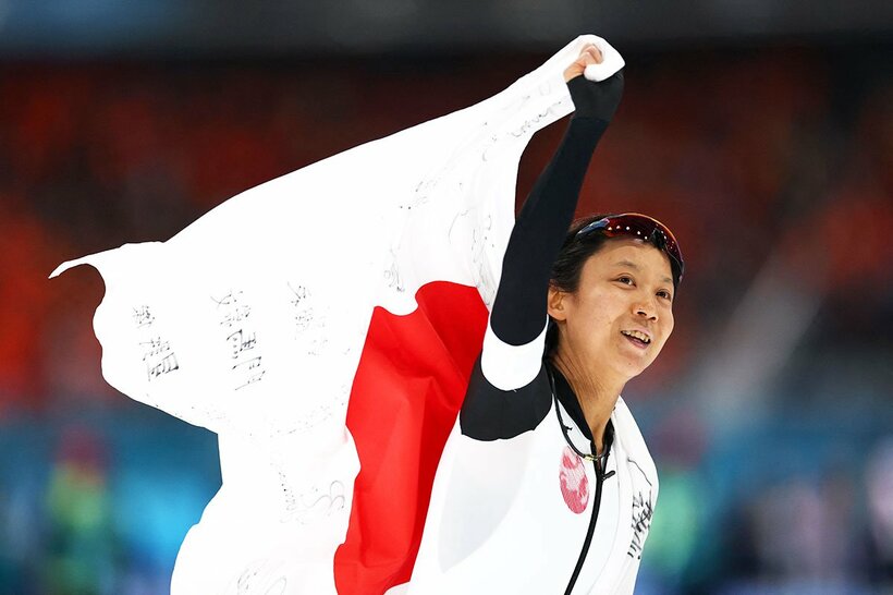 今大会最初のレースで、日本女子の最多メダル獲得数を８に更新した高木美帆（ロイター）