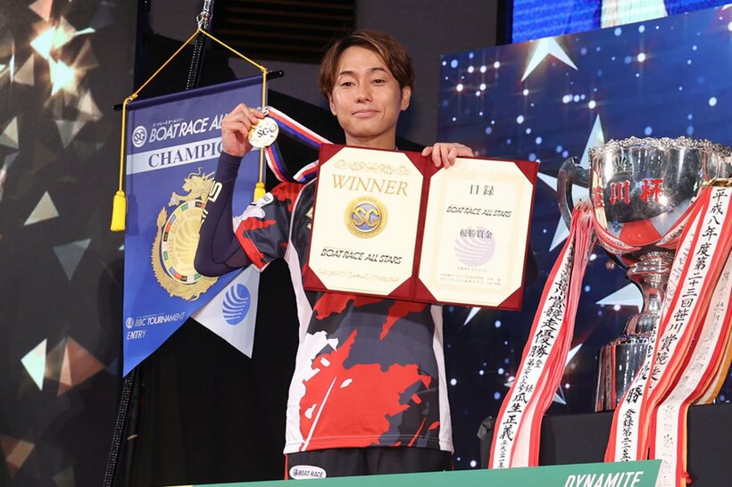 優勝戦を圧勝で制し、悲願のＳＧウィナーの仲間入りを果たした丸野一樹