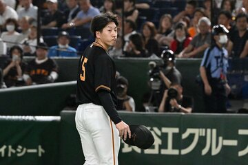 危険球によりわずか３球で降板した大勢