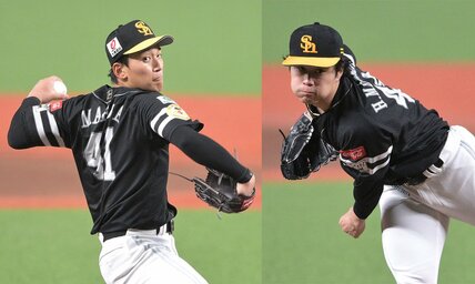 前田悠伍(左)と松本晴
