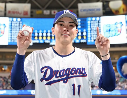中日】中西聖輝が7回3安打3失点でプロ初勝利「母に心配そうな顔で見