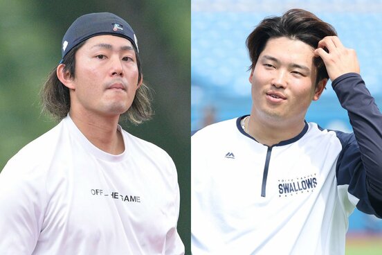 ともに「短期契約」でMLB球団と合意した今井達也(左)と村上宗隆