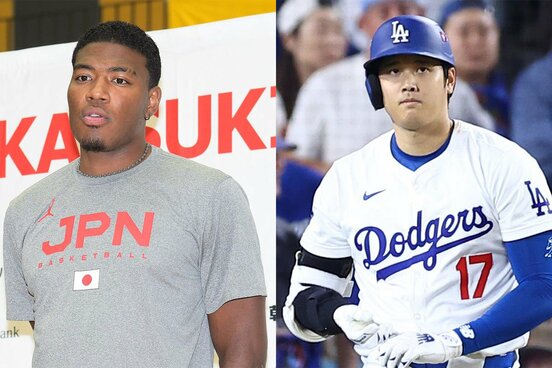互いにリスペクトする八村塁（左）と大谷翔平