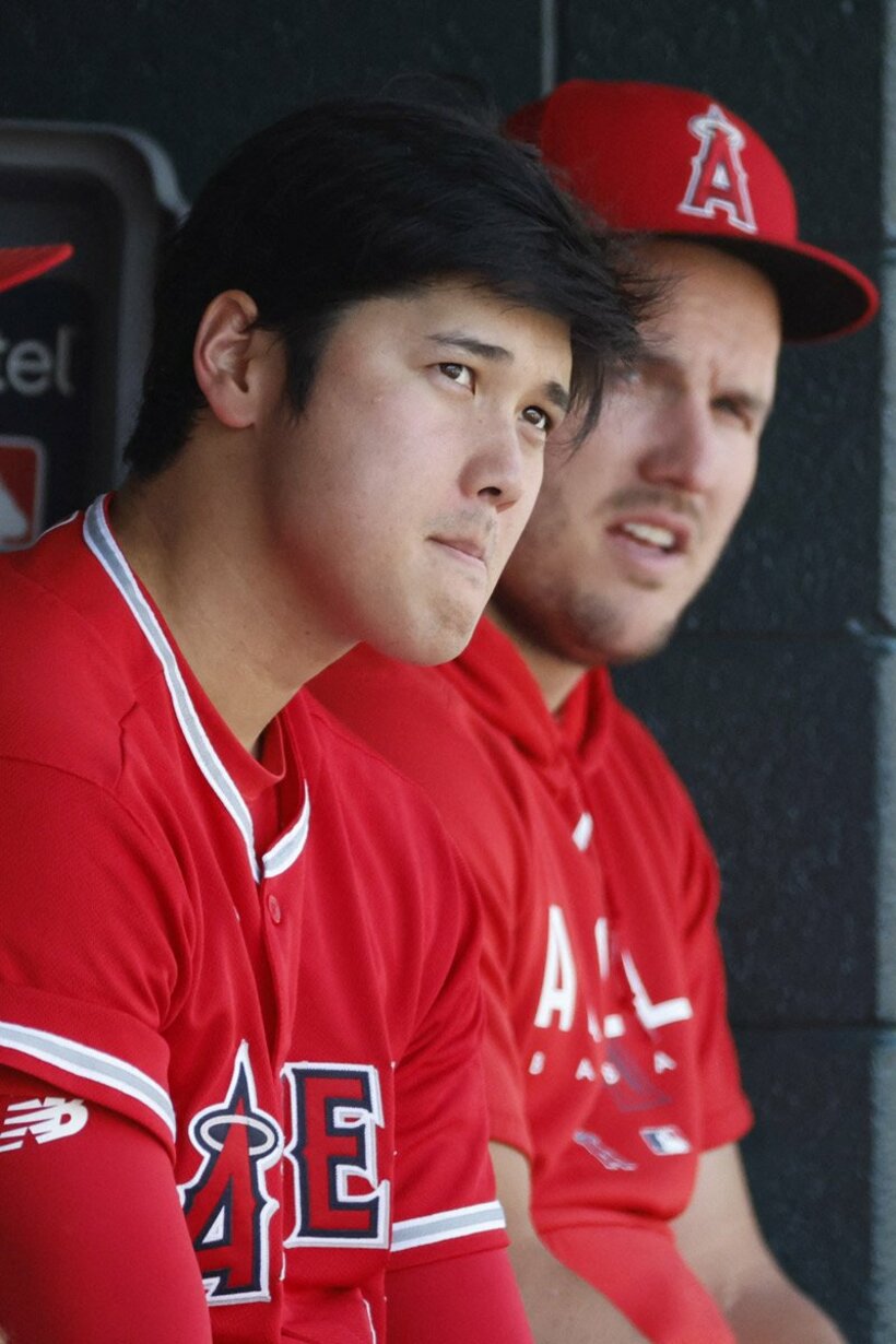 大谷とトラウト（ロイター＝USA　TODAY　Sports)