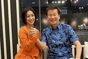 森田健作（右）のラジオに出演した酒井法子