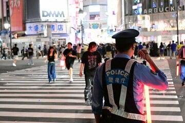 ブラジル戦開始約45分前頃には警察の規制が入り、騒ぎが鎮静化した東京・渋谷