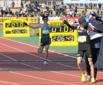 府大分毎日マラソンで３位に入った黒田朝日