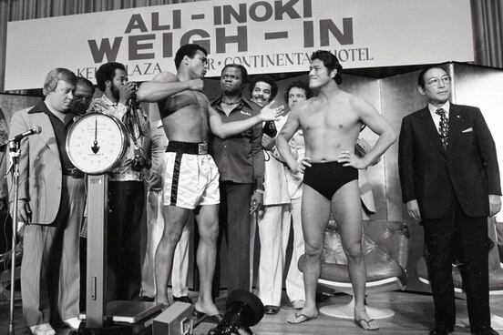 猪木アリ戦の計量は京王プラザホテルで行われた（1976年6月25日）