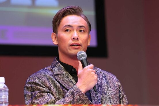 前日会見に登壇したオカダ・カズチカ