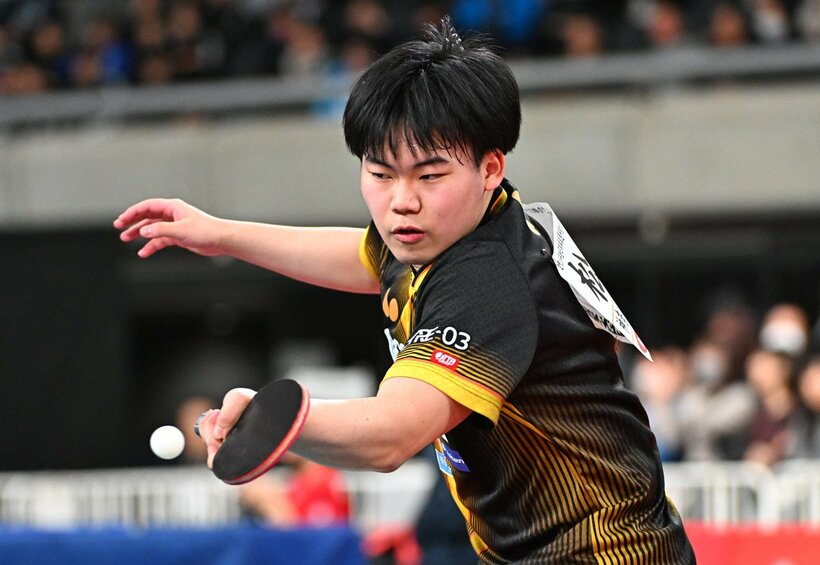 準々決勝で吉村真晴に粘り勝ちした松島輝空