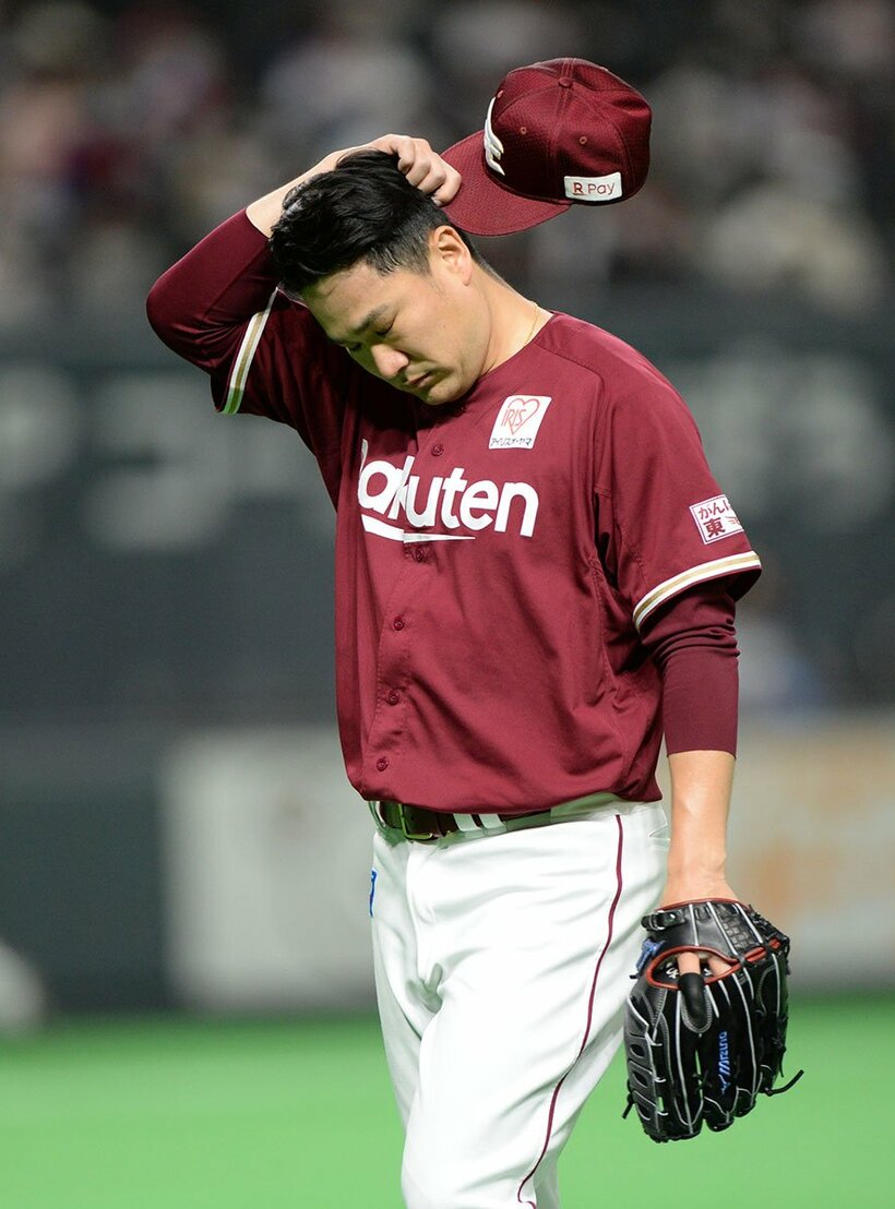  日本ハムに連敗となった楽天・田中将