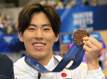 7月の世界選手権（福岡）で銅メダルを獲得した本多灯