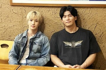BALLISTIK BOYZ from EXILE TRIBEの松井利樹(左)と収録を行った安齊勇馬