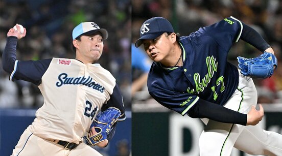 監督選抜で選出されたヤクルト・星知弥(左)と清水昇