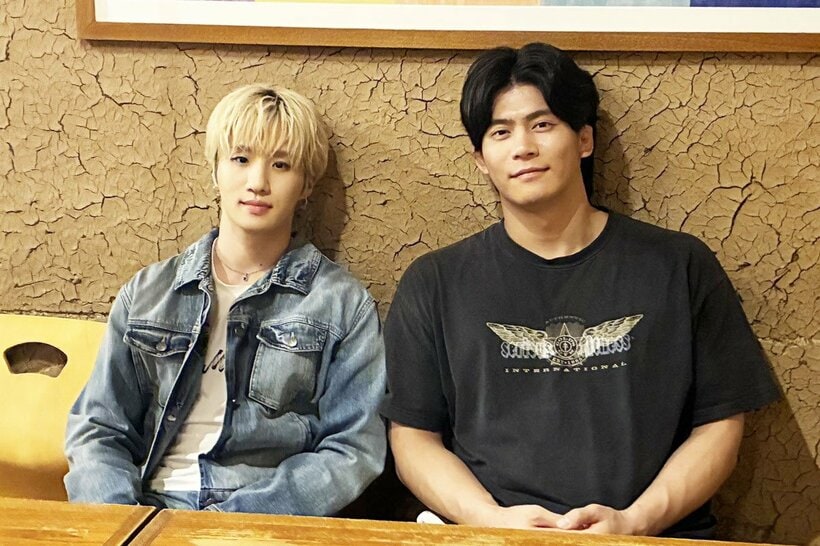 BALLISTIK BOYZ from EXILE TRIBEの松井利樹(左)と収録を行った安齊勇馬