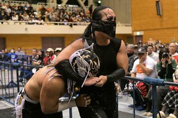 デスペラード（左）を場外に連れ出すＤＯＵＫＩ