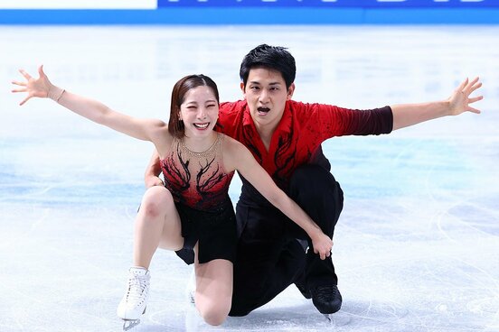 ＳＰ首位に立った〝りくりゅう〟こと三浦璃来、木原龍一組