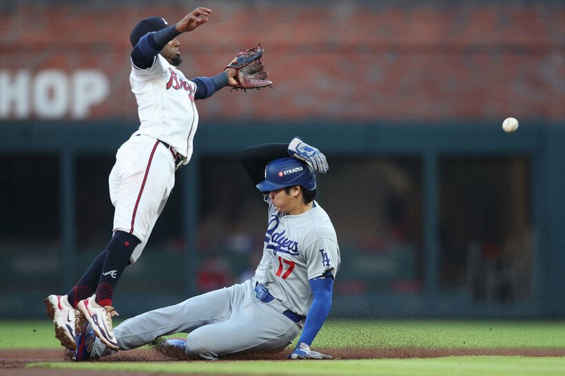足で勝利に貢献した大谷翔平（ロイター）