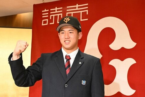 巨人】ドラ1石塚裕惺と仮契約、背番号23 坂本、岡本らと並ぶ1年目