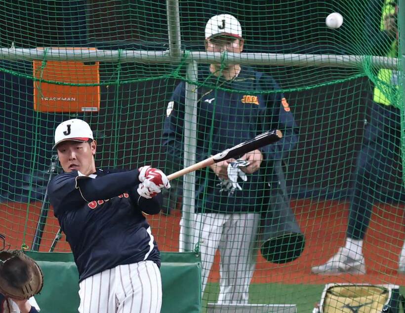 侍JAPANに合流し、京セラドームで調整した岡本和真