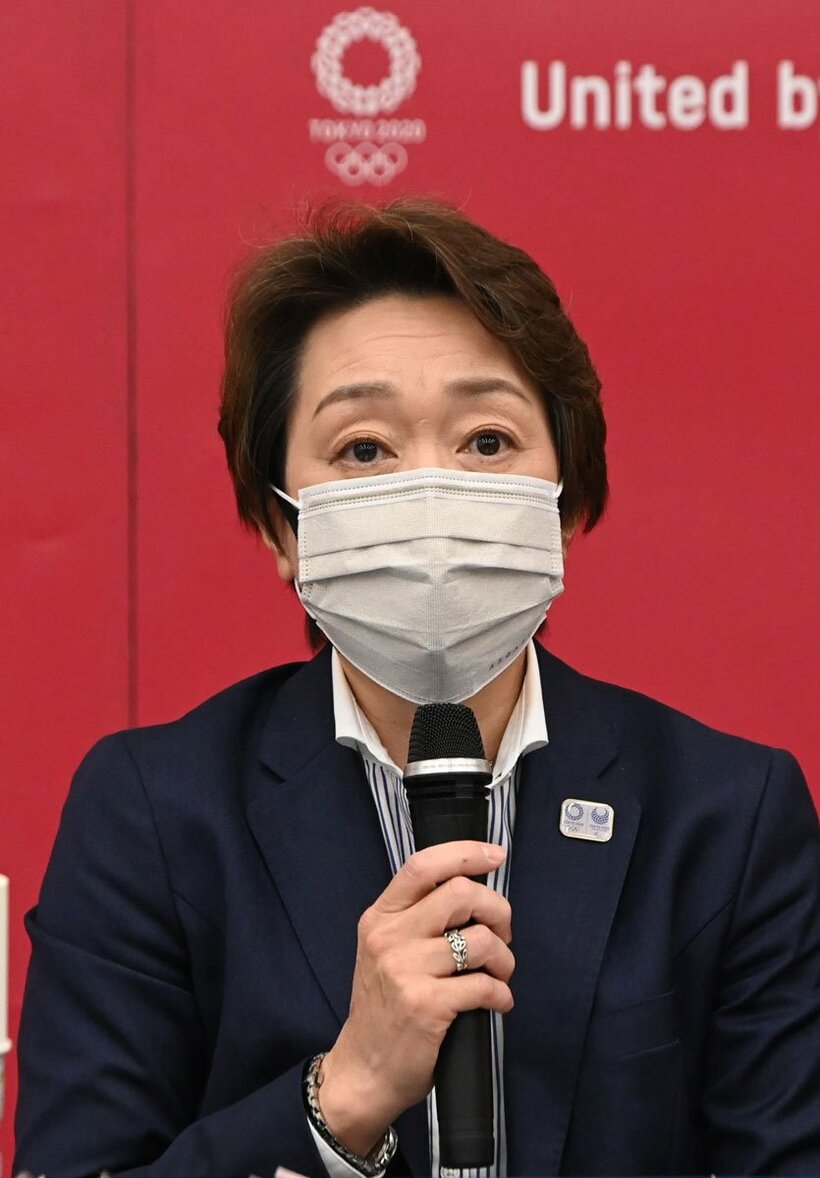  大会組織委員会の橋本会長（代表撮影）