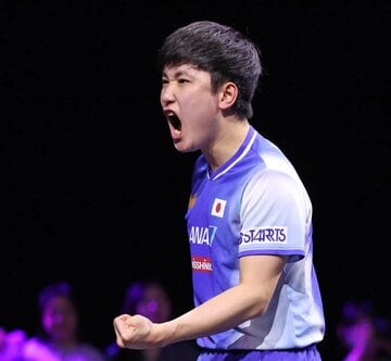 感情むき出しのプレースタイルの張本智和