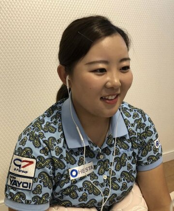  リモートで取材に応じた浅井咲希（ＪＬＰＧＡ提供）