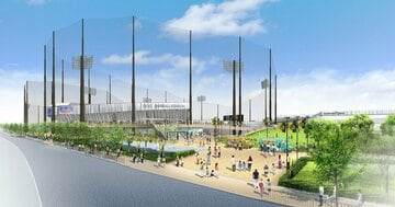  球団が公開したファーム新球場の完成イメージ（阪神タイガース提供）