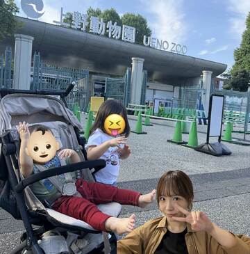 子供にせがまれ上野動物園を訪れた松村香織