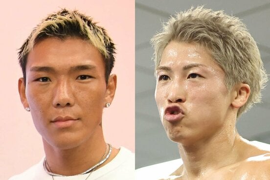 亀田京之介(左)と井上尚弥