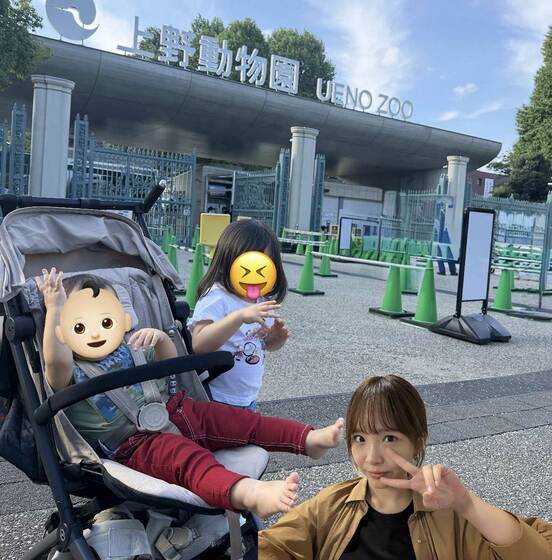 子供にせがまれ上野動物園を訪れた松村香織