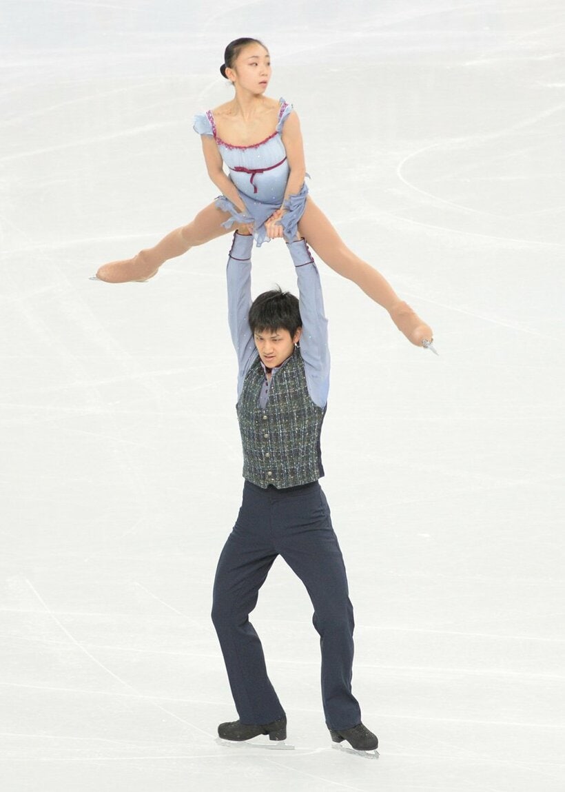 ペアを組んでソチ五輪に出場した髙橋成美と木原龍一(２０１４年)