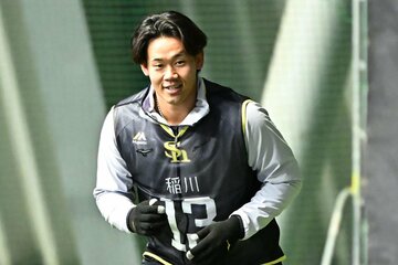 キャンプに向けた体づくり優先のソフトバンク・稲川竜汰