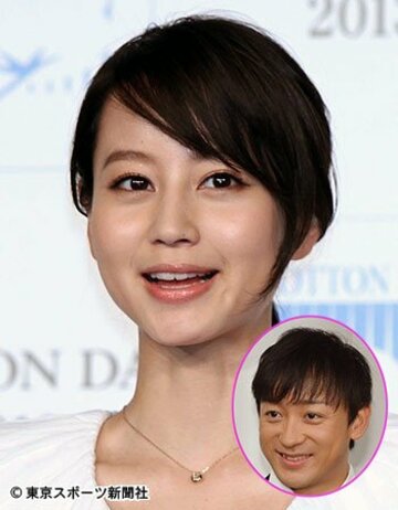 結婚を発表した堀北真希と山本耕史（囲み写真）