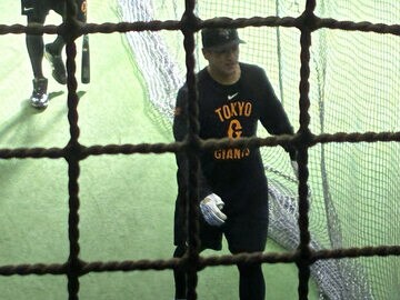 ジャイアンツ球場で練習をした巨人・岸田行倫