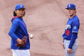今永昇太(左)と山本由伸