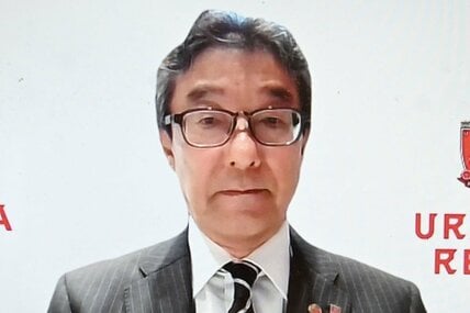 オンライン会見を行ったＪ１浦和の田口誠社長