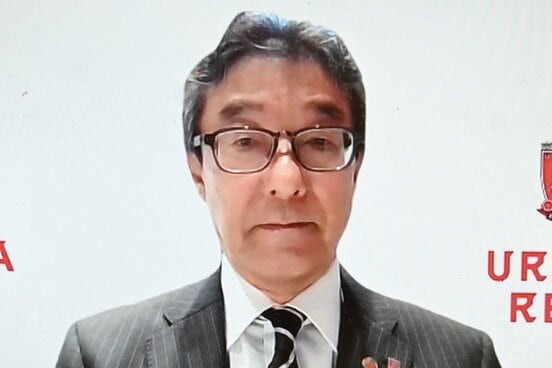 オンライン会見を行ったＪ１浦和の田口誠社長